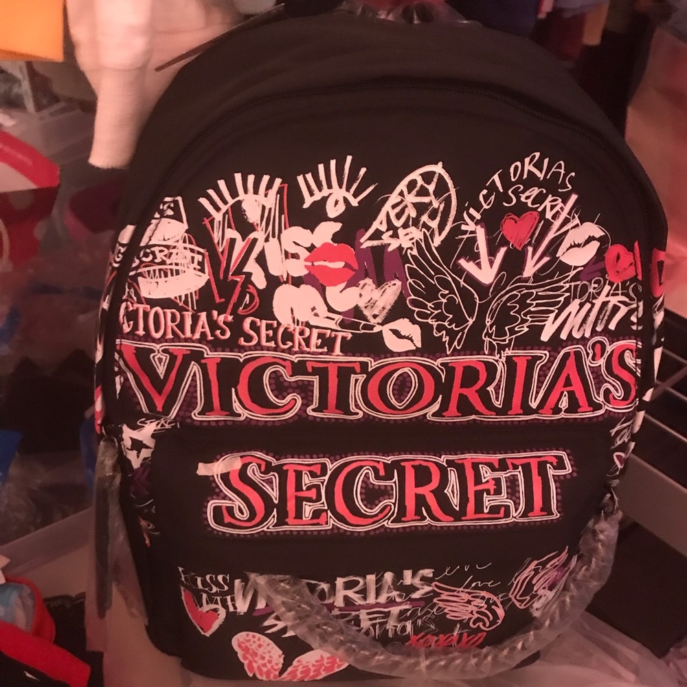 Vs Backpack Black Graffiti travel tote BACKPACK graffiti 2018 fashion show RARE - Picture 16 of 16